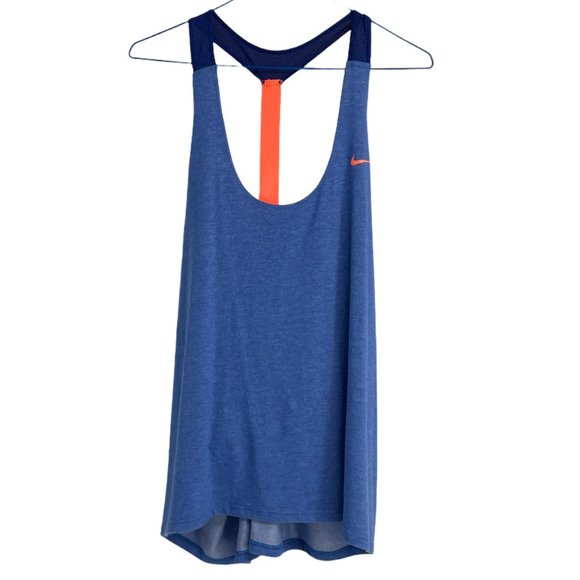 Nike blue and Orange racerback tank top XL